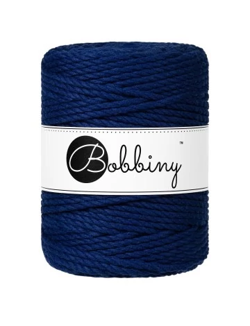 Bobbiny 3 Ply Makramé fonal 5 mm - INK BLUE