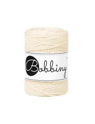 Bobbiny 3 Ply Makramé fonal 1,5 mm - BUTTER YELLOW