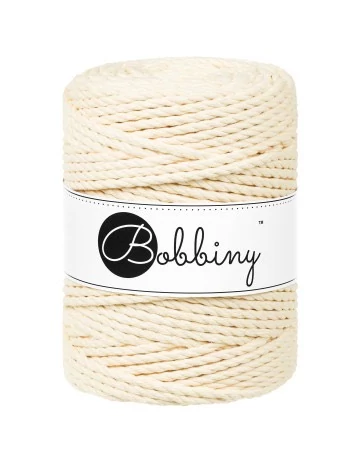 Bobbiny 3 Ply Makramé fonal 5 mm - BUTTER YELLOW