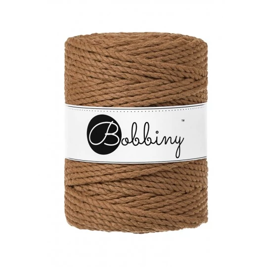 Bobbiny 3 Ply Makramé fonal 5 mm – Karamell