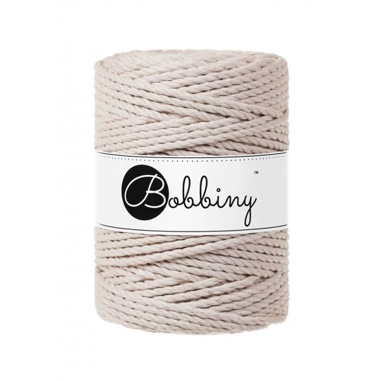 Bobbiny 3 Ply Makramé fonal 5 mm – Nude