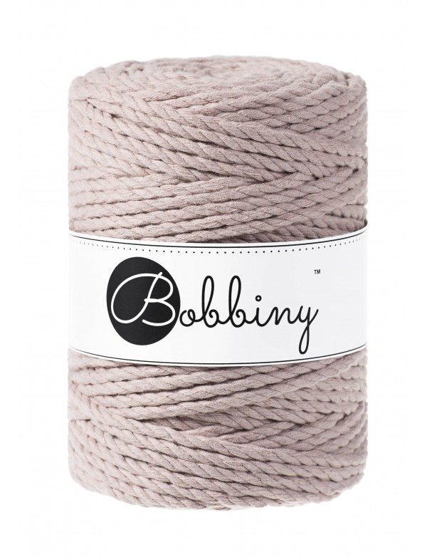 Bobbiny 3 Ply Makramé fonal 5 mm - Pearl