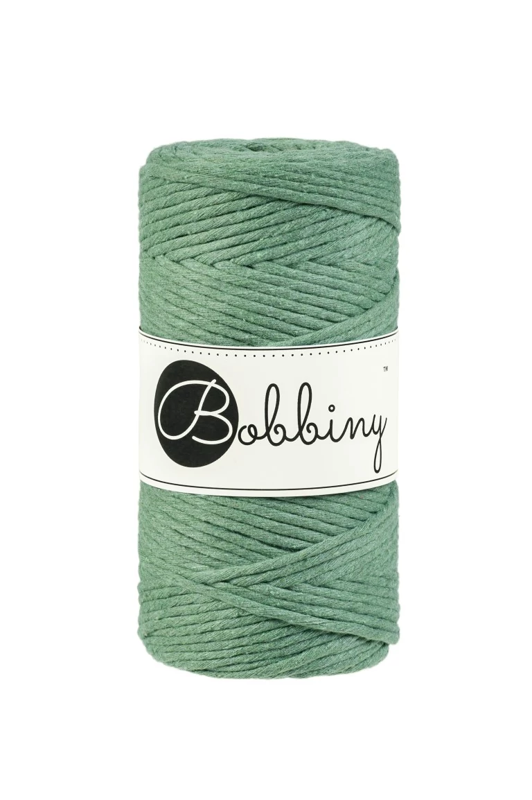 Bobbiny kifésülhető makramé fonal 3 mm - Eucalyptus Green