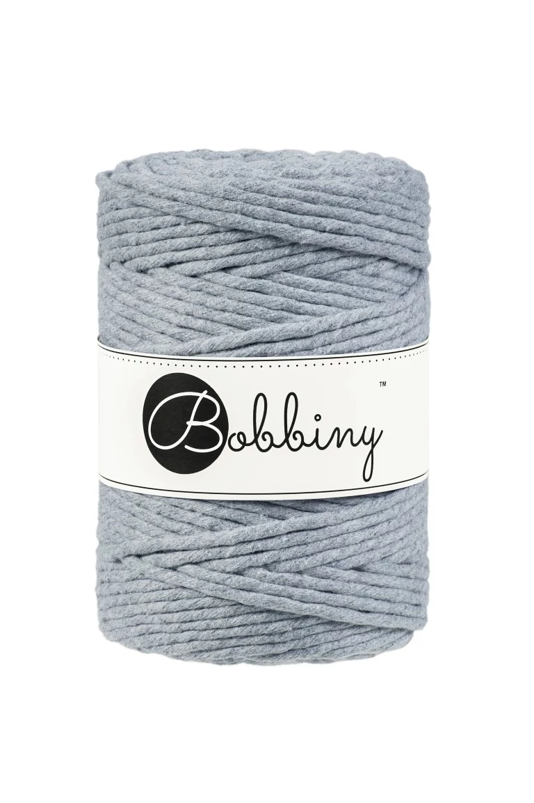 Bobbiny kifésülhető makramé fonal 5 mm – Ezüstszürke Silver