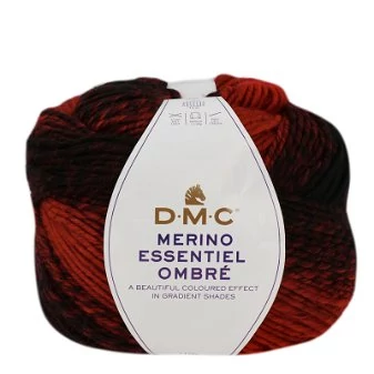 DMC Merino Essentiel Ombre - Vörös és fekete - 1001
