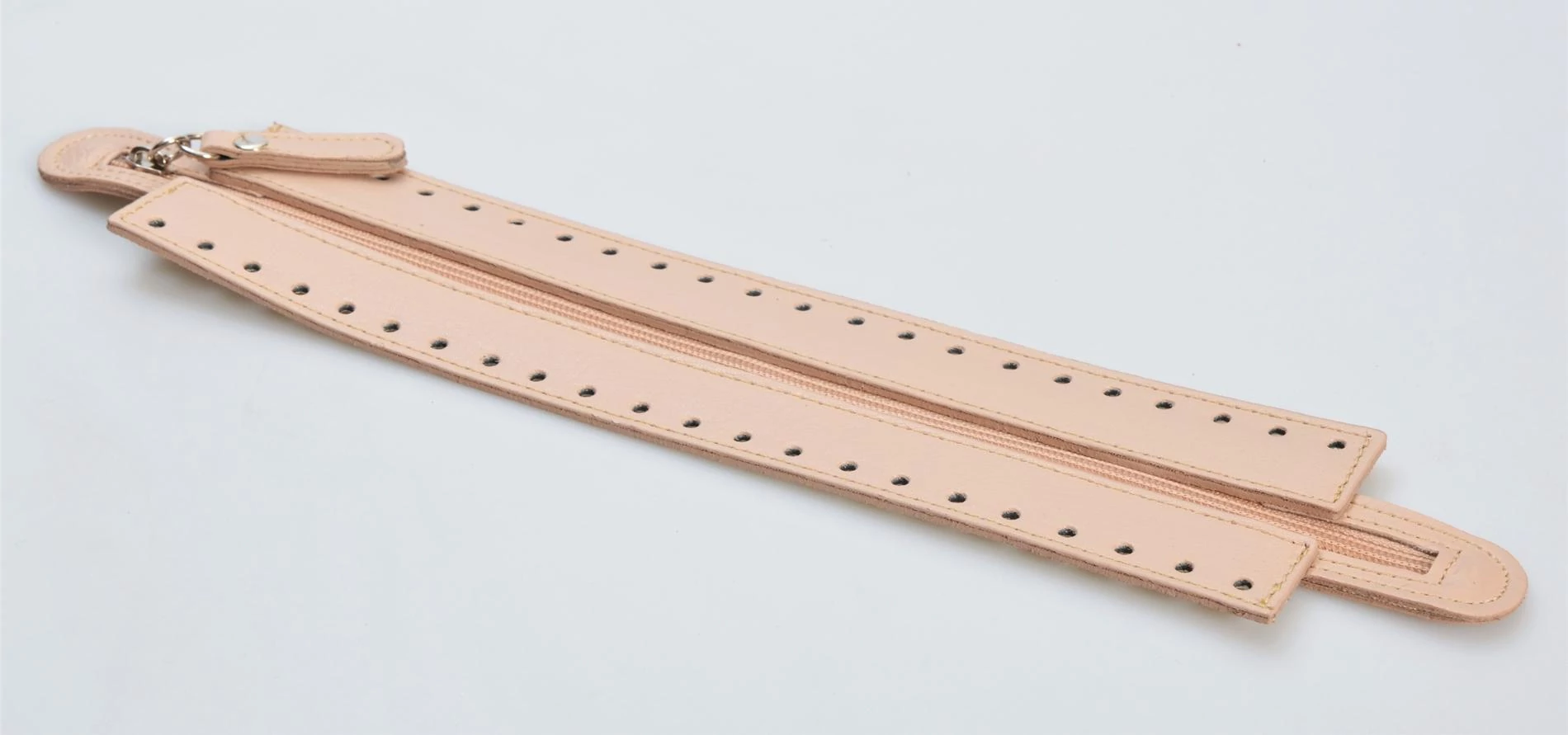 Horgolható cippzár - 30 cm - POWDER PINK