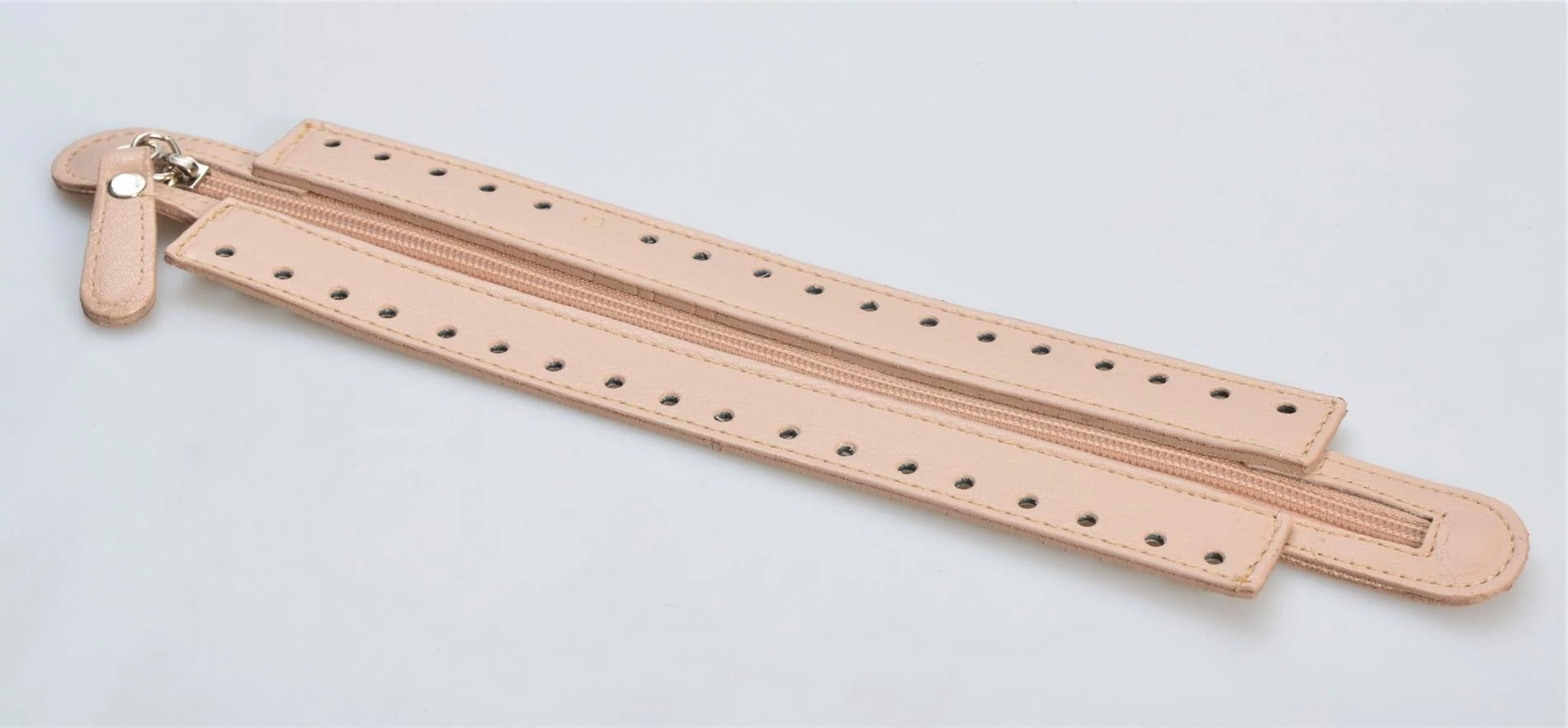 Horgolható cippzár - 25 cm - POWDER PINK