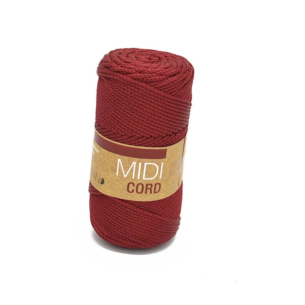 Midi Cord poliészter zsinór -BORDÓ
