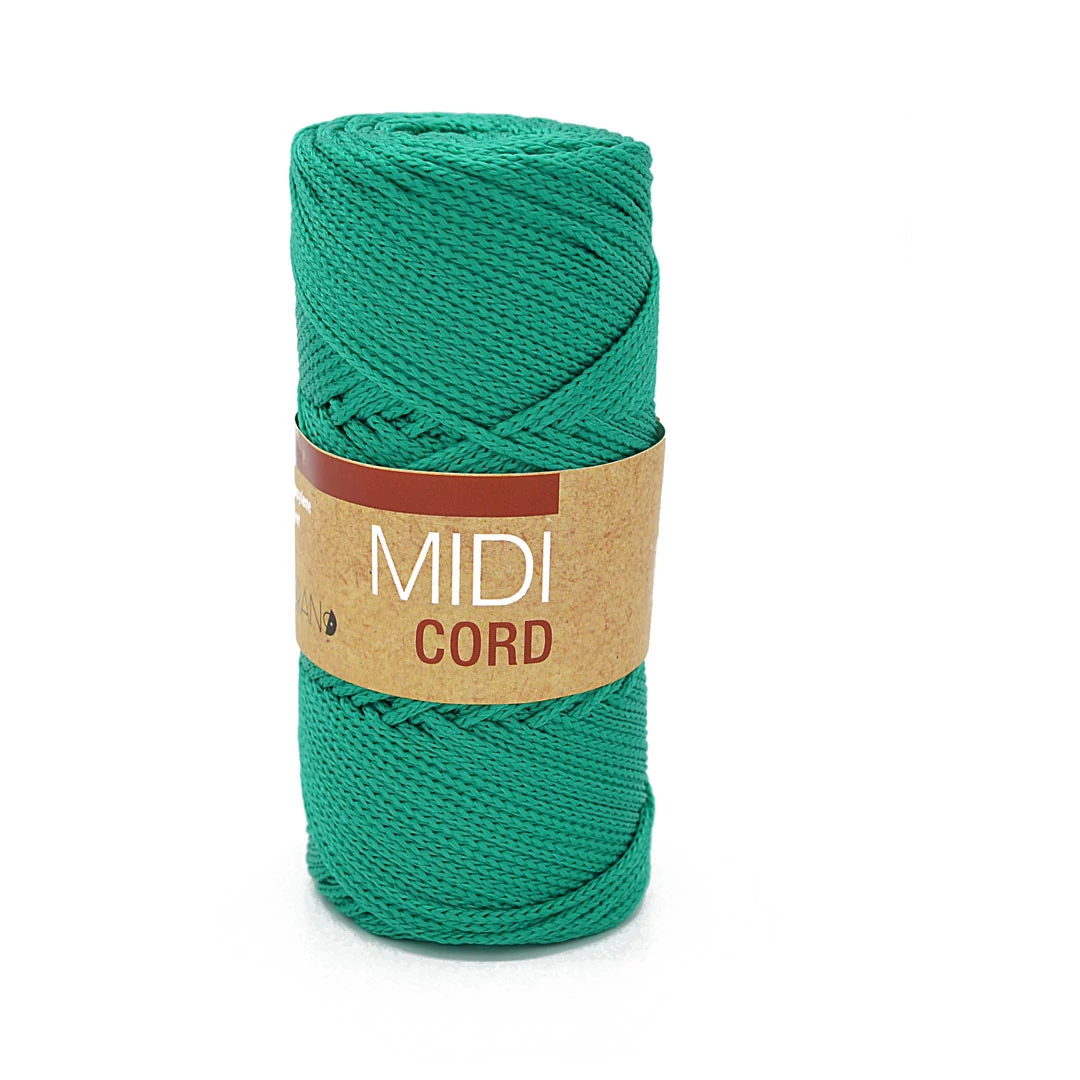 Midi Cord poliészter zsinór - SMARAGDZÖLD