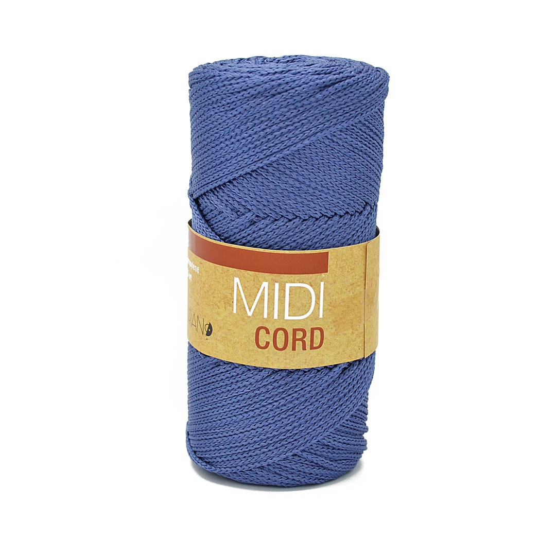 Midi Cord poliészter zsinór -FÉMES KÉK