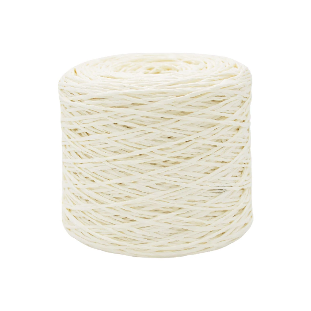 Természetes szalma fonal táskához, kalaphoz 250 g - FEHÉR
