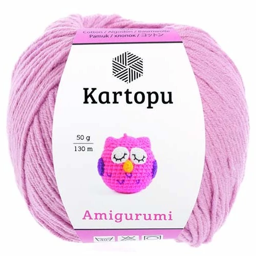 Kartopu Amigurumi -  pasztel babarózsa