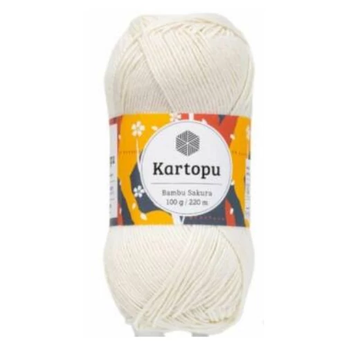 Kartopu Bambu Sakura bambusz-akril gyerekfonal - törtfehér