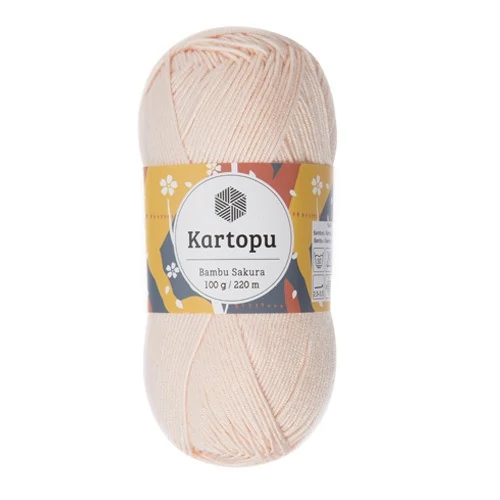 Kartopu Bambu Sakura bambusz-akril gyerekfonal - halvány barack