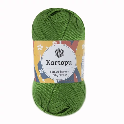 Kartopu Bambu Sakura bambusz-akril gyerekfonal - zöld