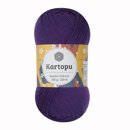 Kartopu Bambu Sakura bambusz-akril gyerekfonal - padlizsán
