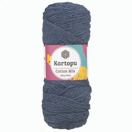 Kartopu Cotton mix cekkerfonal - tengerészkék