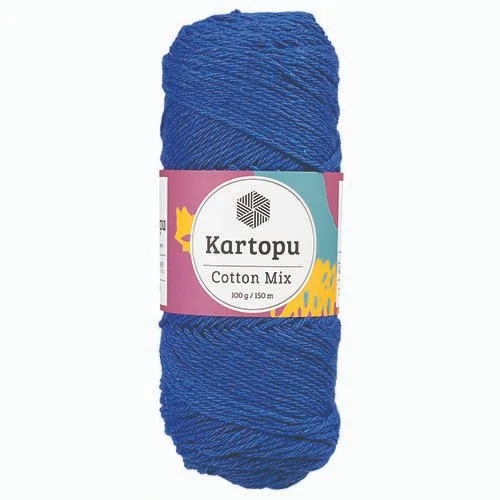 Kartopu Cotton mix cekkerfonal - királykék