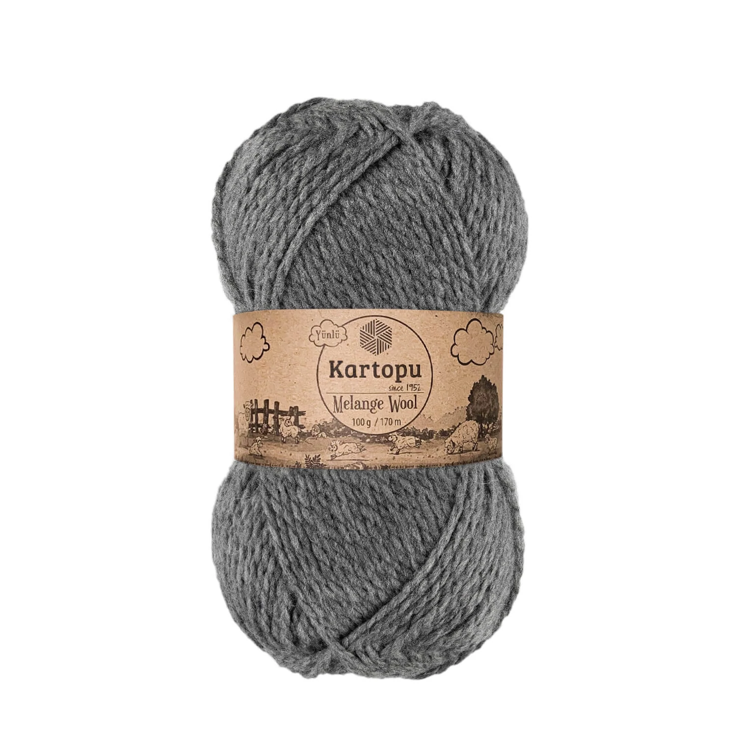 Kartopu Melange Wool - sötétszürke