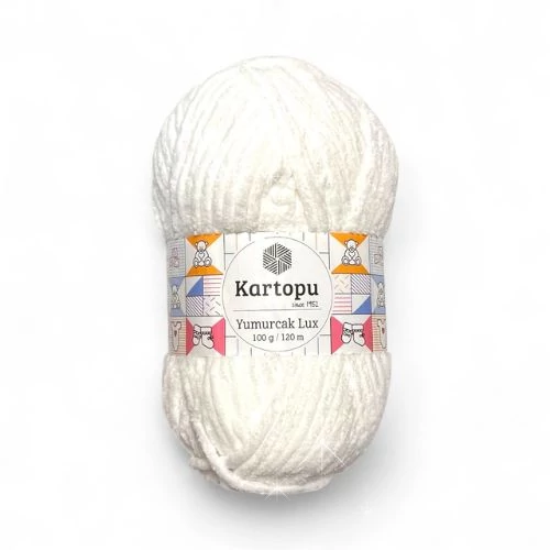 Kartopu Yumurcak LUX zseníliafonal - 010 - FEHÉR csillogó