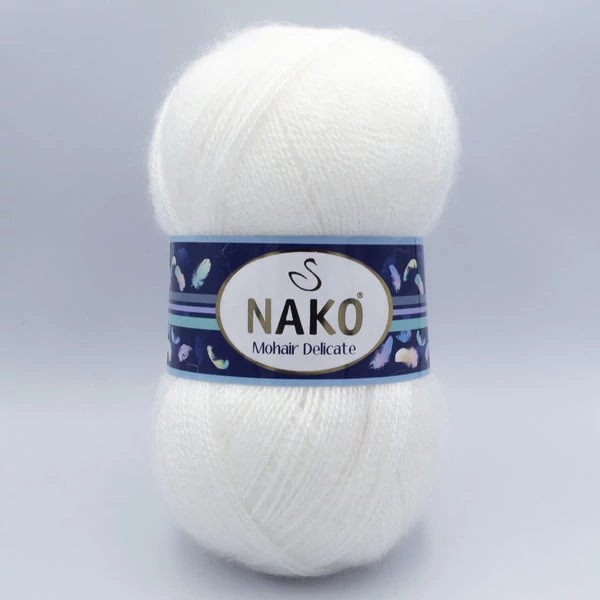 Nako Mohair Delicate Uni - 6101 - Fehér