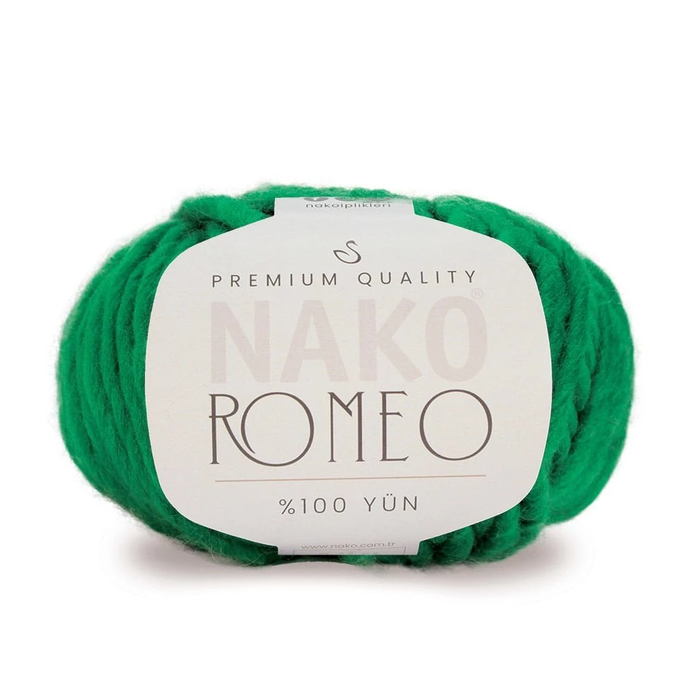 Nako Romeo 100% gyapjú chunky fonal – 1135 – Papagájzöld