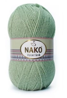 Nako Vision Simli csillogó fonal - babér - 292