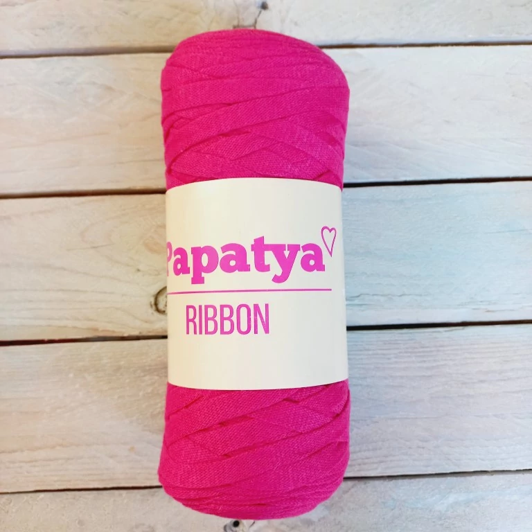 Papatya Ribbon szalagfonal - fukszia 200 g