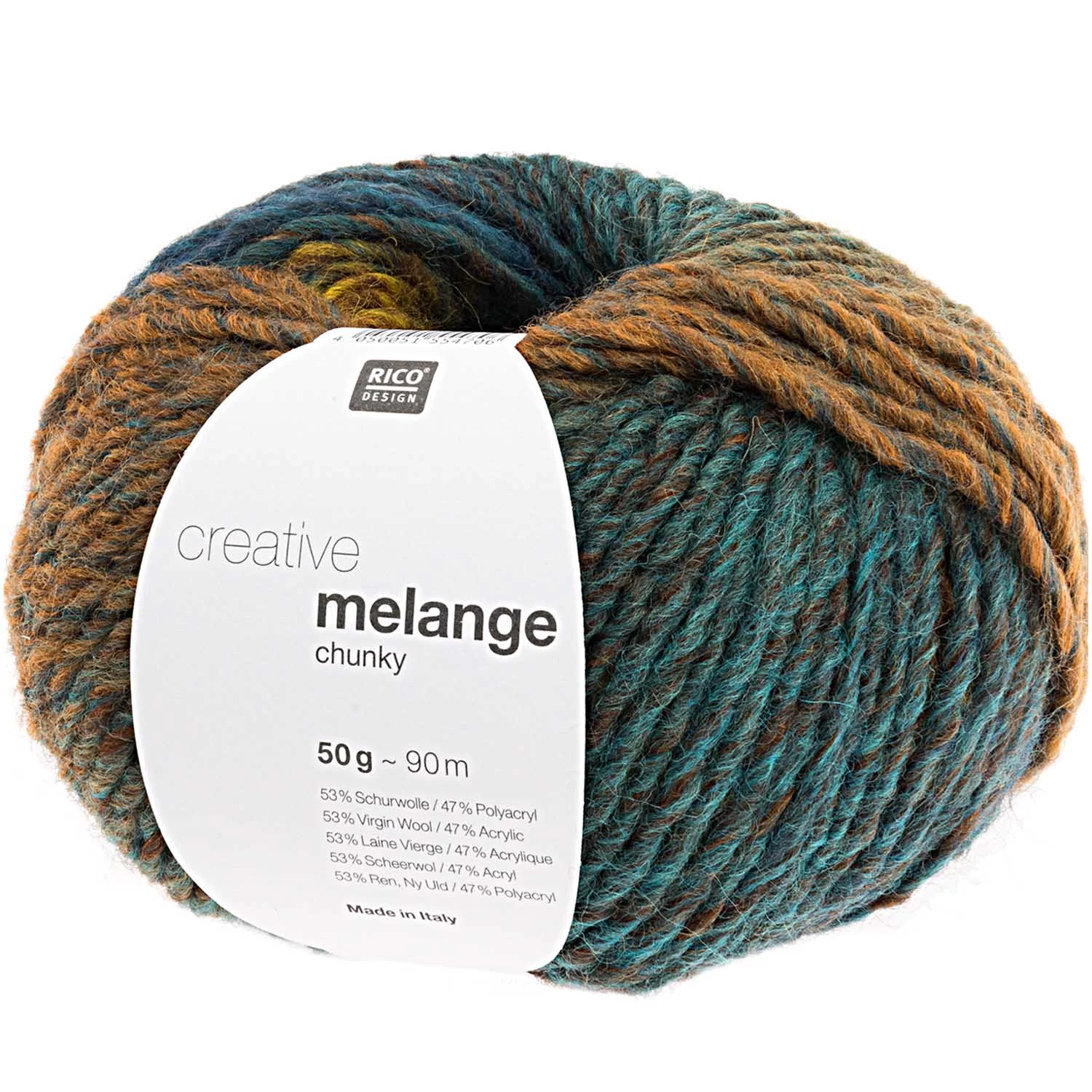 Rico Creative Melange Chunky - fahéj-azúr
