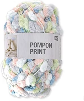 Rico Pompom print - pasztell mix