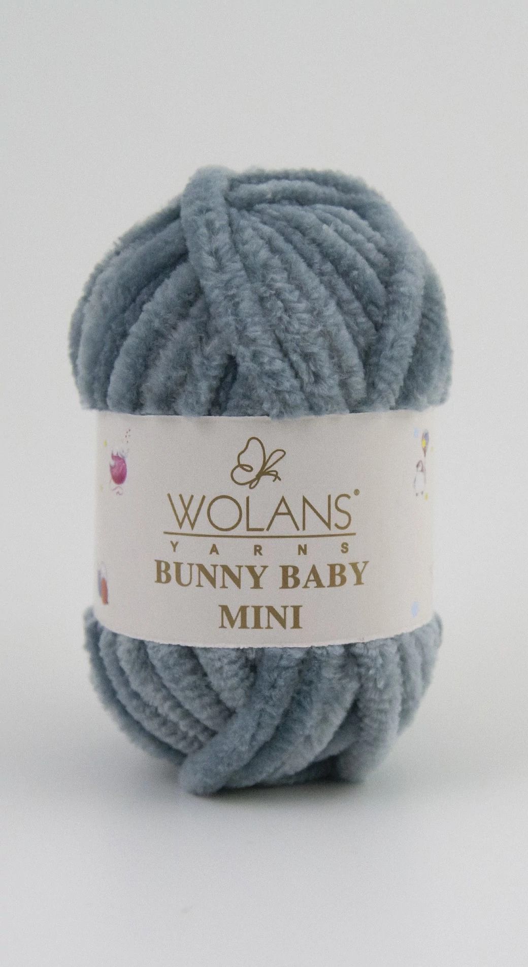 Bunny Baby MINI plüssfonal - acélszürke