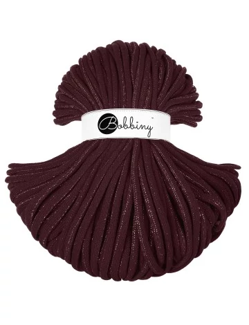 Bobbiny Premium Zsinórfonal - 5 mm - GOLDEN BURGUNDY