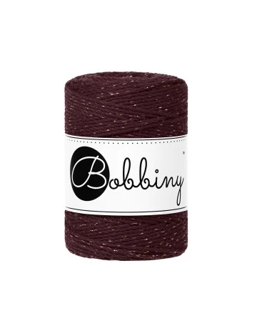 Bobbiny 3 Ply Makramé fonal 1,5 mm - GOLDEN BURGUNDY