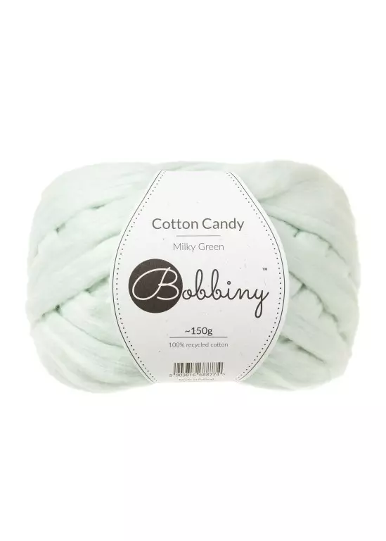 Bobbiny Cotton Candy - Milky Green