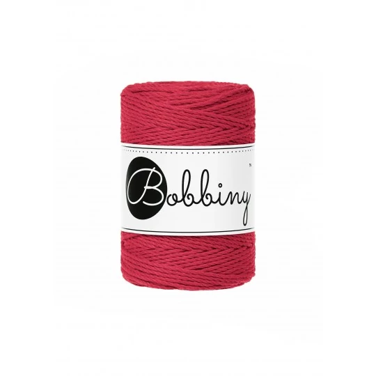 Bobbiny 3 Ply Makramé fonal 1,5 mm - Classic Red