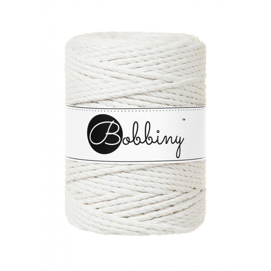 Bobbiny 3 Ply Makramé fonal 5 mm - OFF-WHITE