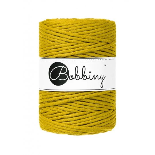 Bobbiny kifésülhető makramé fonal 5 mm - SPICY YELLOW