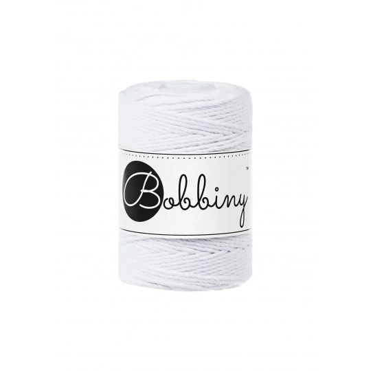 Bobbiny 3 Ply Makramé fonal 1,5 mm - Fehér