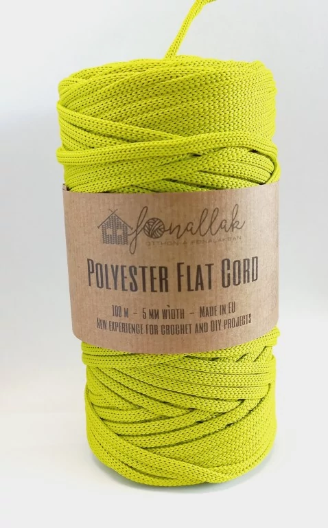 Fonallak PP flat cord - LIME