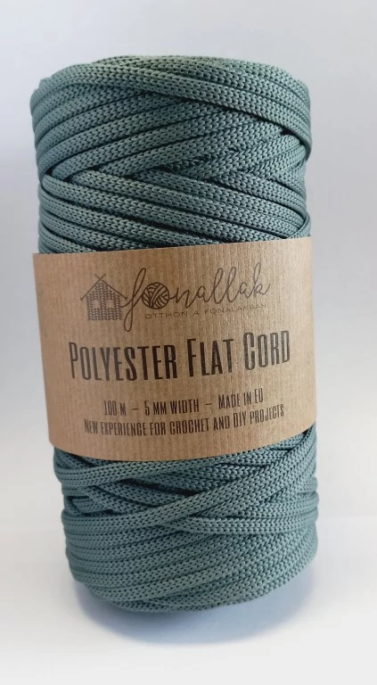 Fonallak PP flat cord - SÖTÉT OLIVA