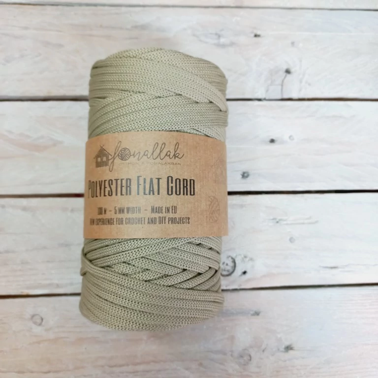 Fonallak PP flat cord - HALVÁNY OLIVA