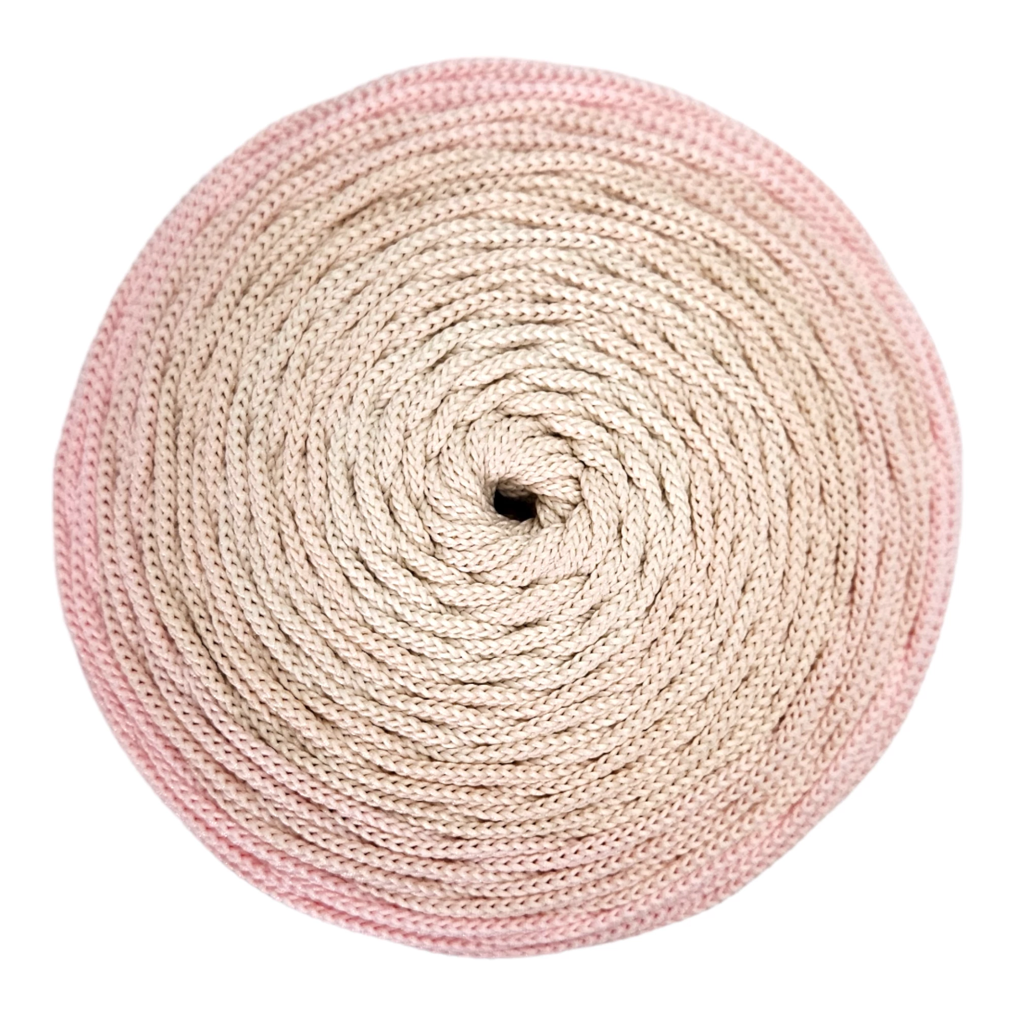 Fonallak PP flat cord - OMBRE -  1811 - Púder, bézs