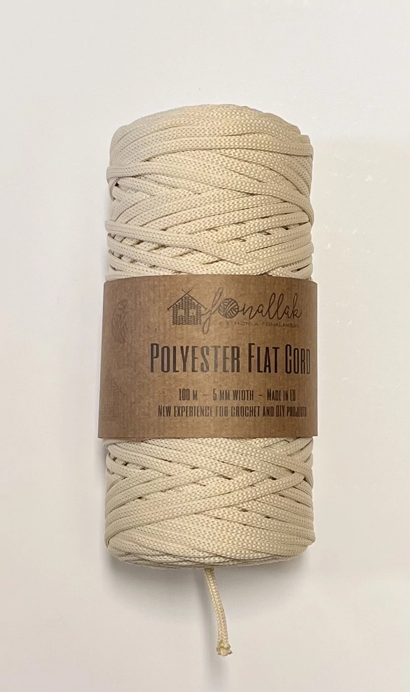 Fonallak PP flat cord - VANÍLIA