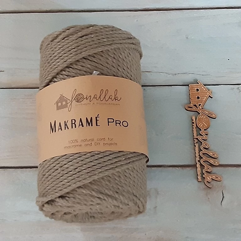 Macrame Pro makraméfonal - 3 mm 3 ply 140 m  - oliva