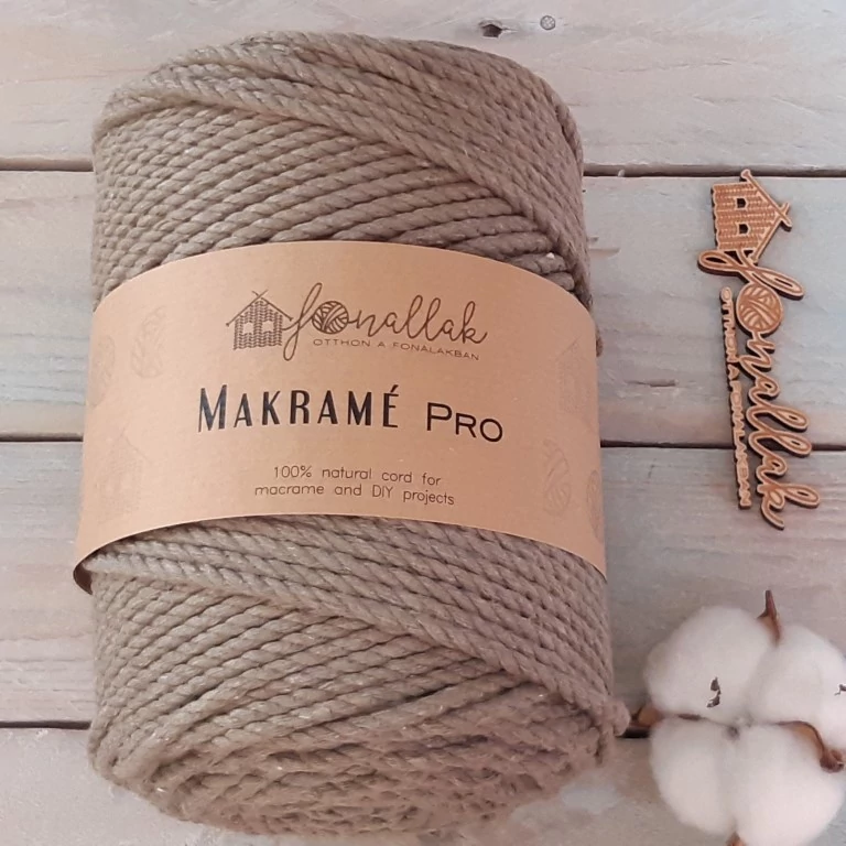 Macrame Pro makraméfonal - 4 mm 3 ply 175 m - oliva