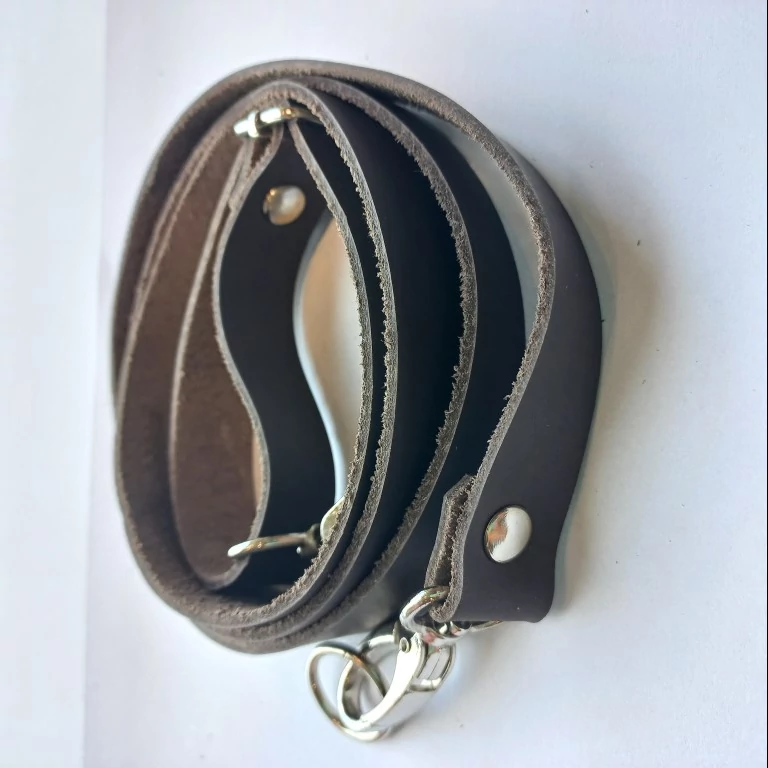 Bőr táskapánt cross body 120 cm - Sötétbarna