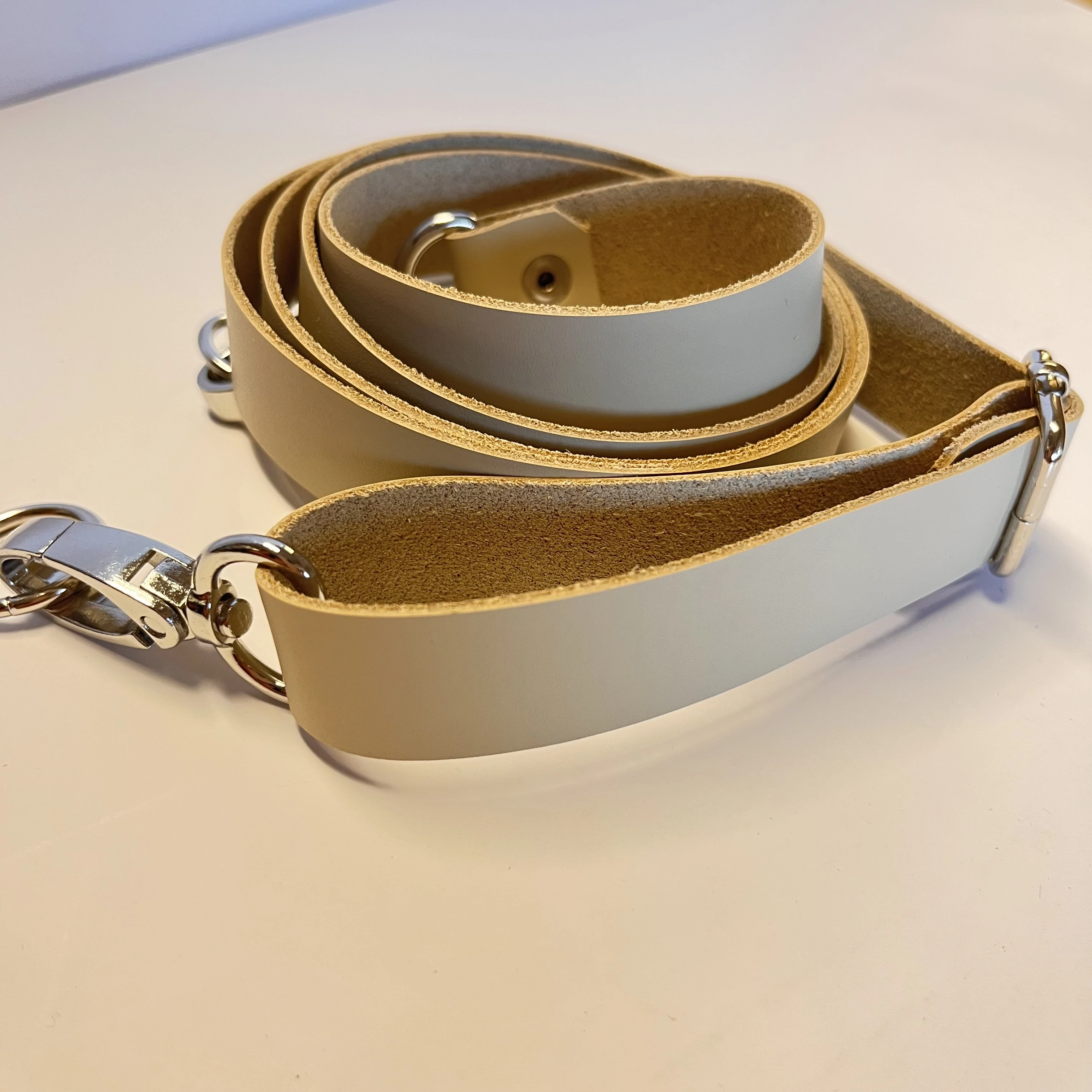 Bőr táskapánt cross body 120 cm - Bézs