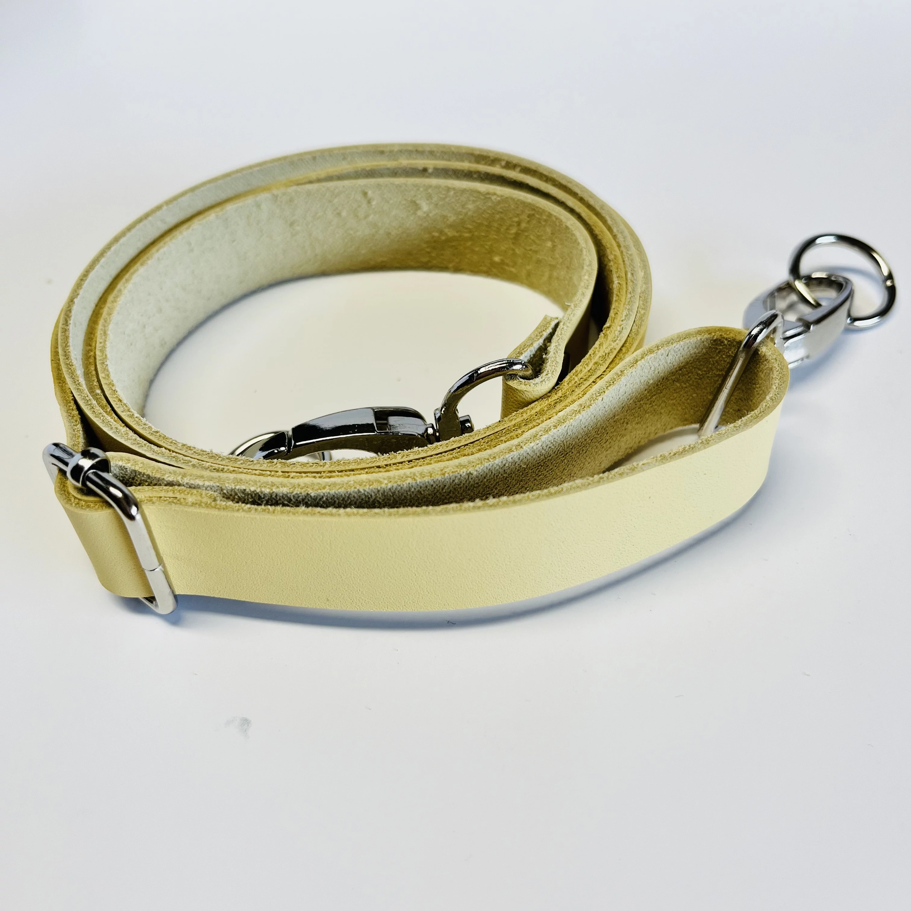 Bőr táskapánt cross body 120 cm - pasztel sárga