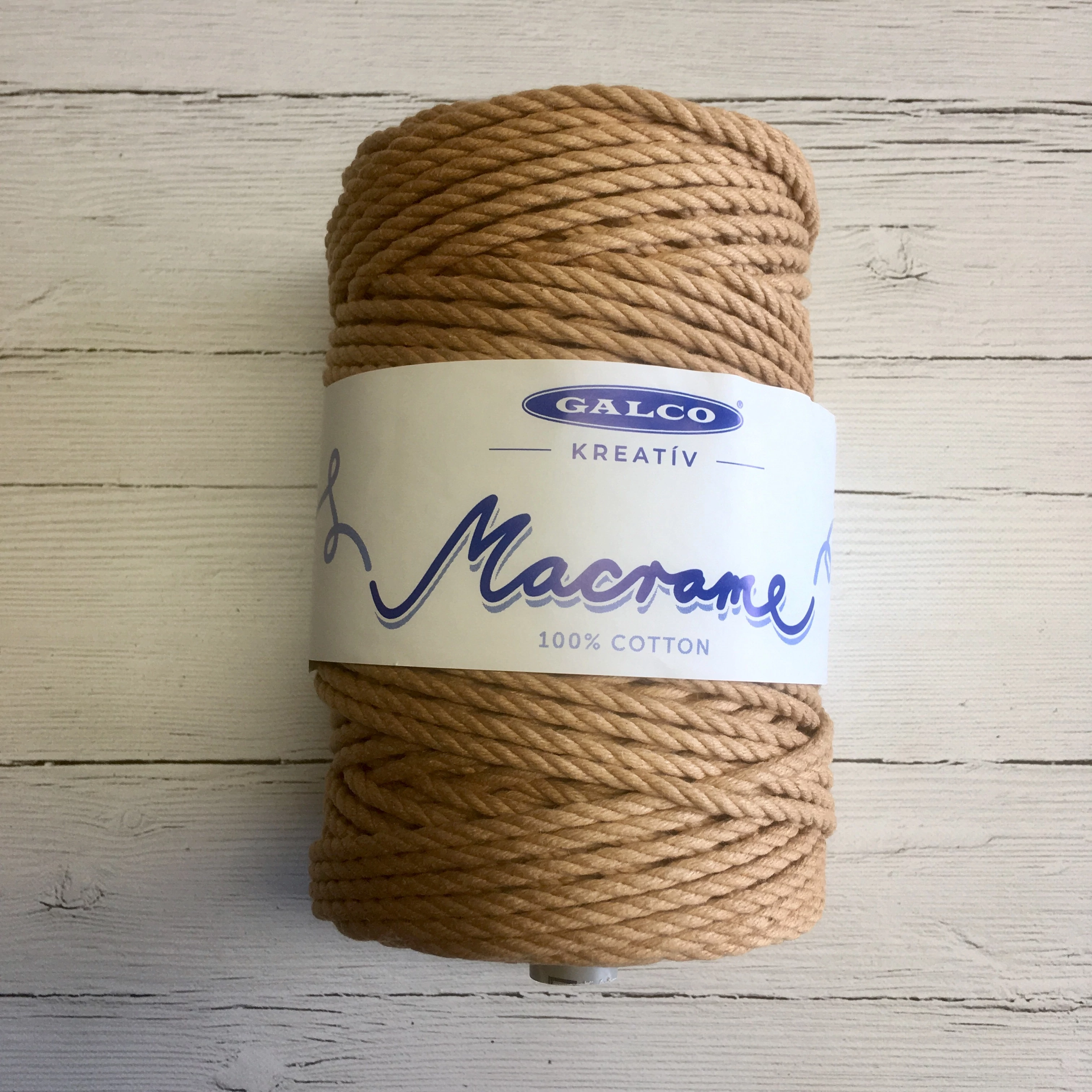 Galco Kreatív sodrott makraméfonal 4 mm - 100 m - tejeskávé