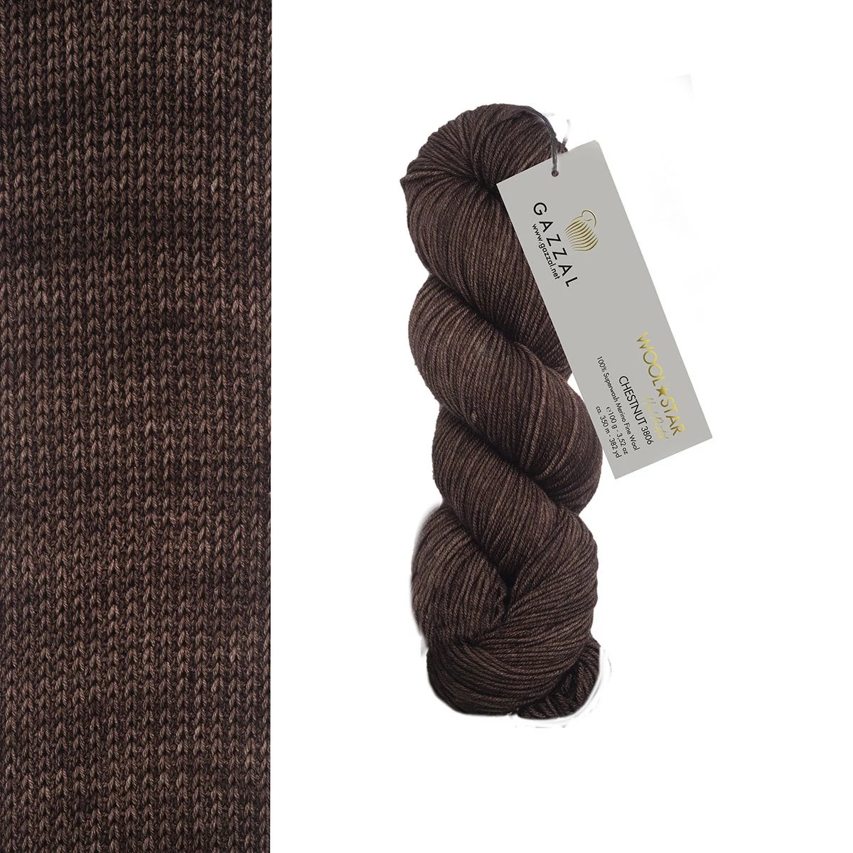 Gazzal Wool Star - CHESTNUT